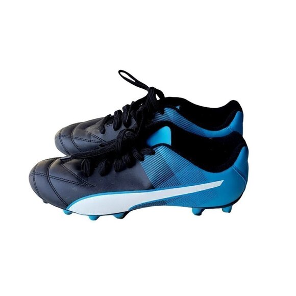 PUMA soccer blue-Black trainers cleats. size 7 - Picture 3 of 6